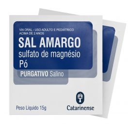 Sal amargo - sulfato de magesio 15g - Purgativo salino